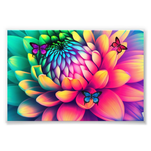  flowers Photo Enlargement Print (Front)