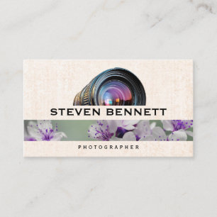 Flowers   Photographer Camera Lens Business Card