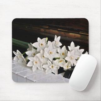 Flowers & Piano Mouse Pad