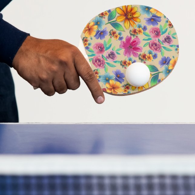 flowers ping pong paddle (Insitu)