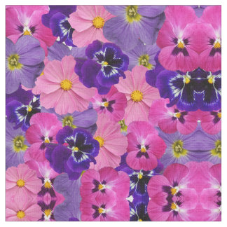 flowers pink and purple fabric