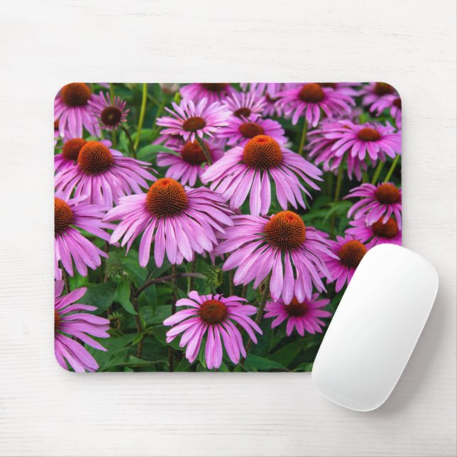 Flowers | Pink Coneflower Garden Mouse Pad (With Mouse)