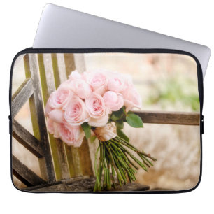 Flowers Pink Rose Bouquet Laptop Sleeve