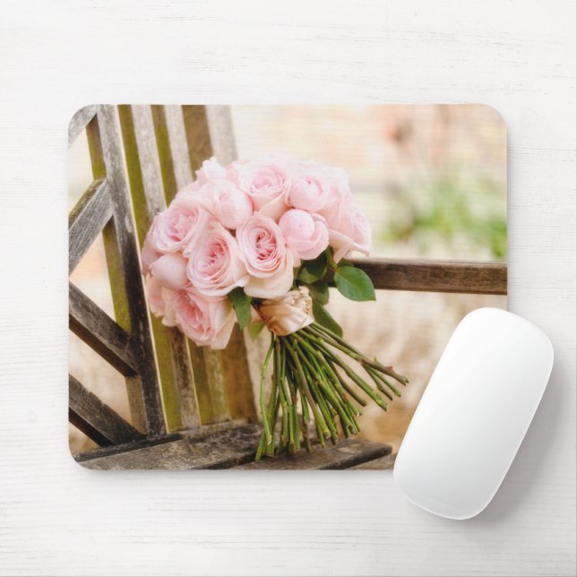 Flowers | Pink Rose Bouquet Mouse Pad (With Mouse)