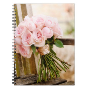 Flowers Pink Rose Bouquet Notebook