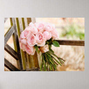 Flowers   Pink Rose Bouquet Poster