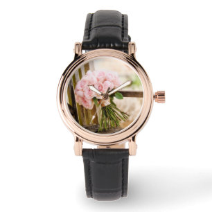Flowers   Pink Rose Bouquet Watch