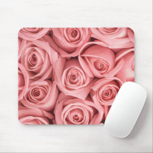 Flowers Pink Roses Mouse Pad