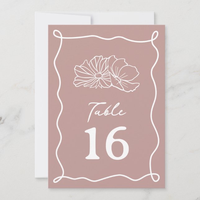 Flowers Pink Wedding Invitation (Front)