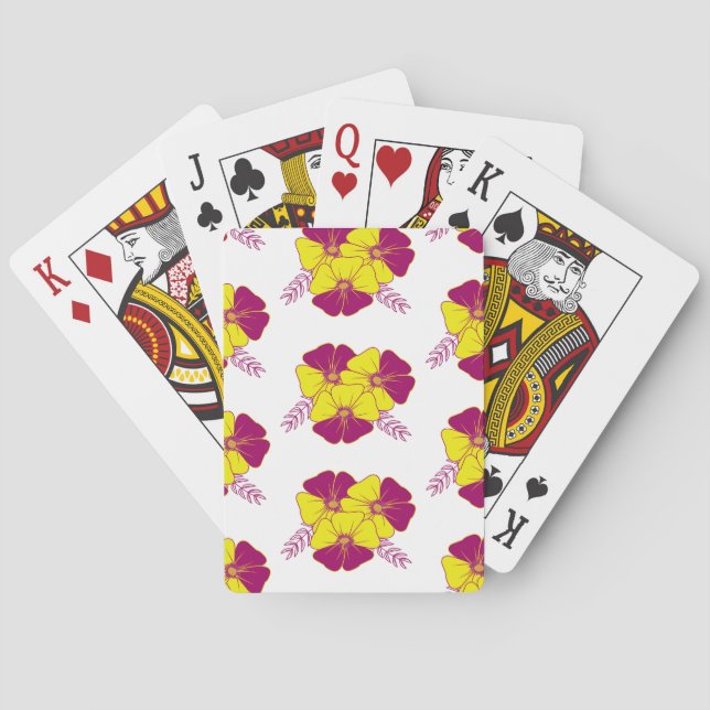flowers playing cards (Back)