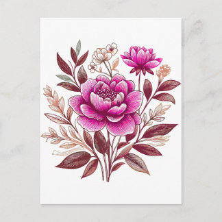 flowers postcard