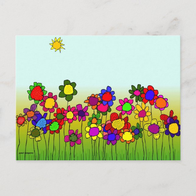 'flowers' postcard (Front)