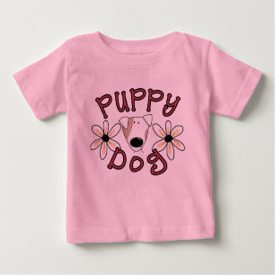 Flowers Puppy Dog T-shirts and Gifts