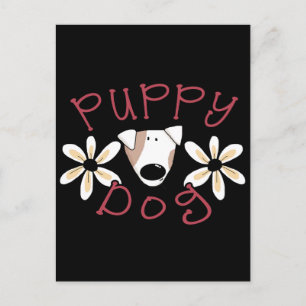 Flowers Puppy Dog T-shirts and Gifts Postcard