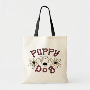 Flowers Puppy Dog T-shirts and Gifts Tote Bag