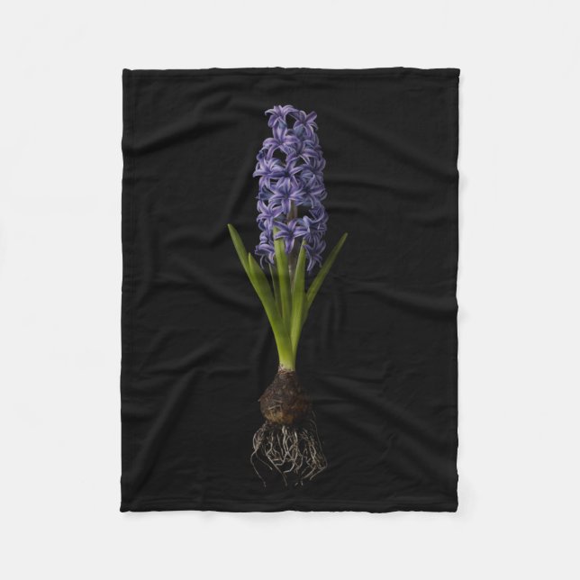 Flowers | Purple Hyacinth Bulb Fleece Blanket (Front)