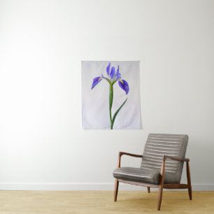 Flowers   Purple Iris Flower Tapestry