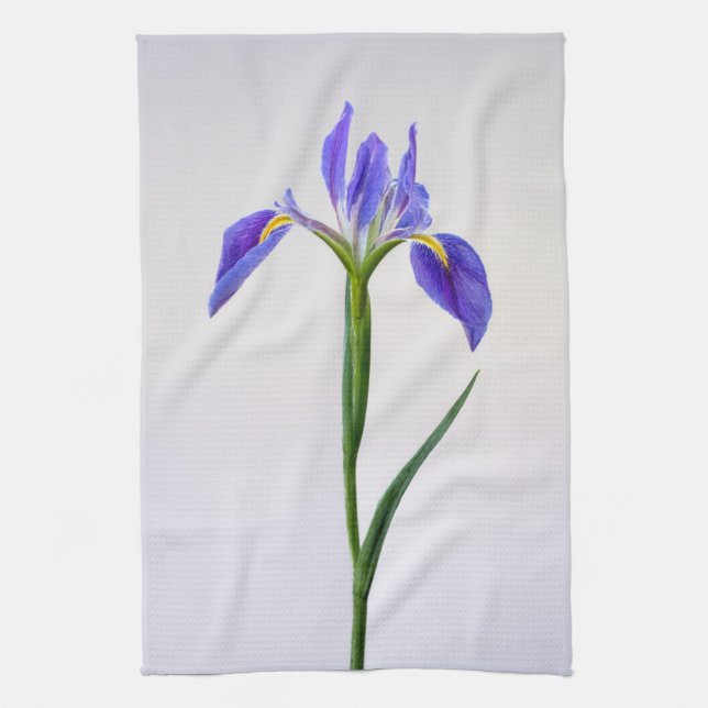 Flowers | Purple Iris Flower Tea Towel (Vertical)