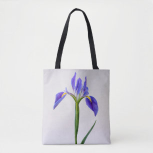 Flowers Purple Iris Flower Tote Bag