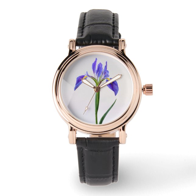 Flowers | Purple Iris Flower Watch (Front)