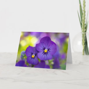 Flowers   Purple Pansies Card
