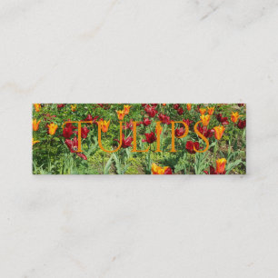 Flowers Red and Orange Tulips Floral Photography Mini Business Card