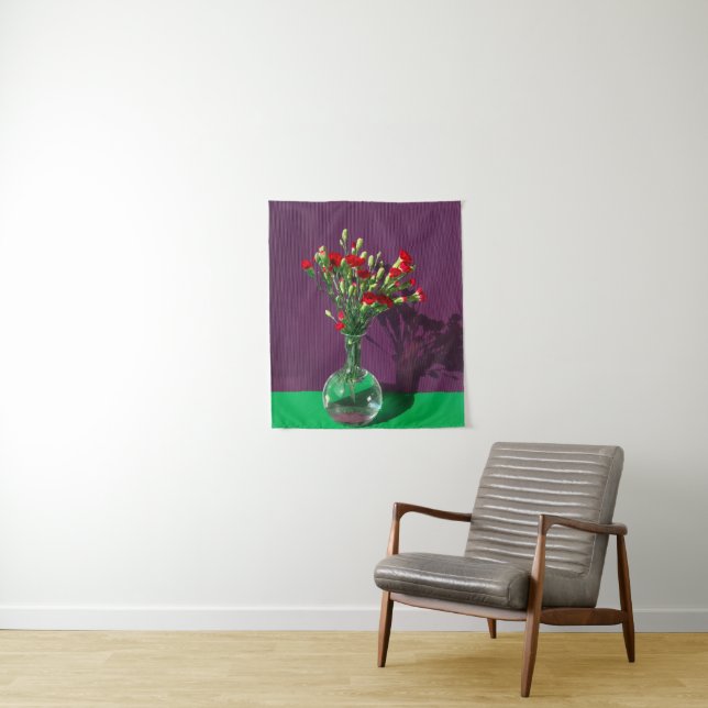 Flowers | Red Carantion Bouquet Tapestry (In Situ)