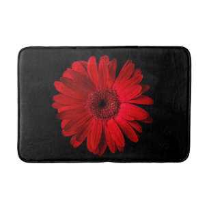 Flowers   Red Gerbera Daisy Bath Mat