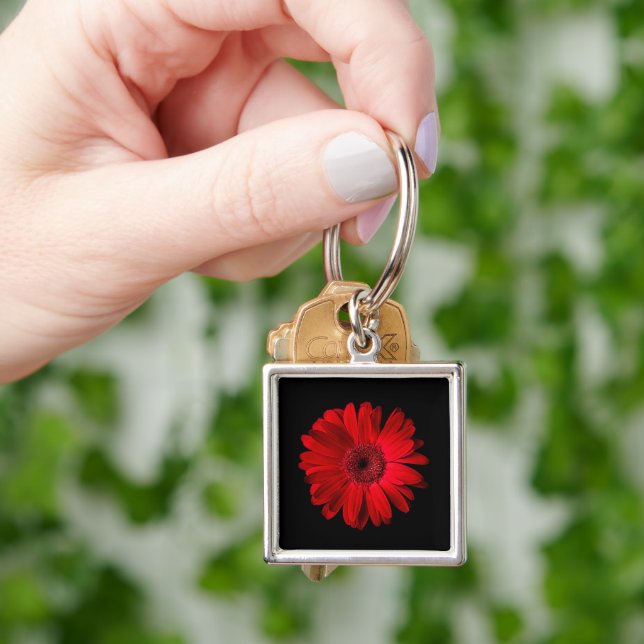 Flowers | Red Gerbera Daisy Key Ring (Hand)