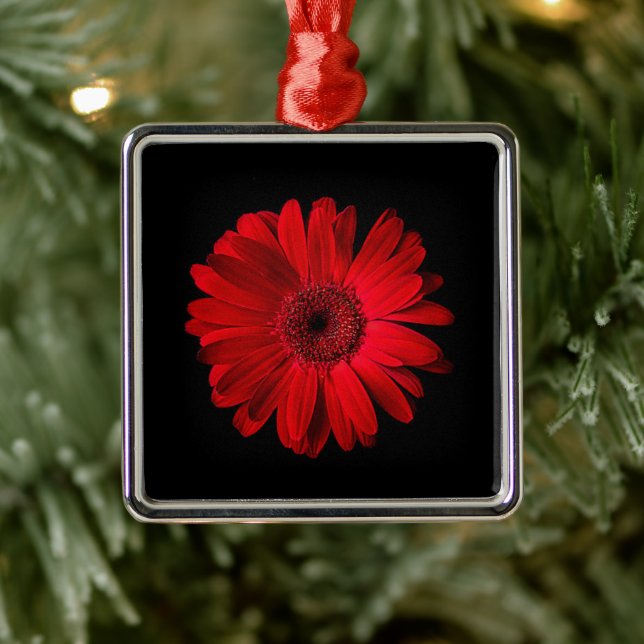 Flowers | Red Gerbera Daisy Metal Tree Decoration (Tree)