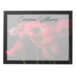 Flowers   Red Poppies Notepad