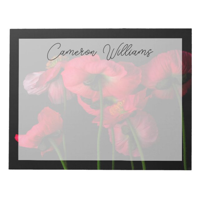 Flowers | Red Poppies Notepad (Front)