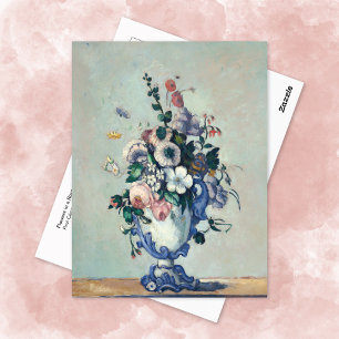 Flowers Rococo Vase Paul Cezanne Postcard