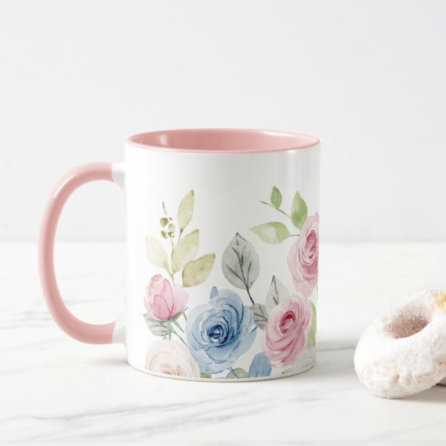  Flowers Rose Mug (With Donut)