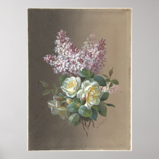 Flowers Roses and Lilacs Poster (Front)