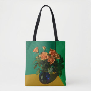 Flowers Roses in Vase Tote Bag