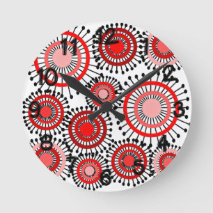 Flowers round clock