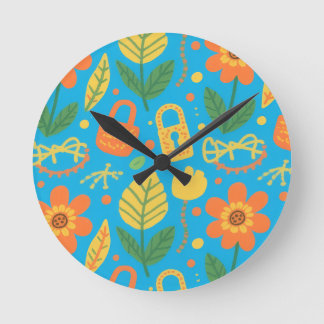 Flowers Round Clock