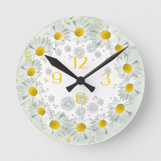 Flowers Round Clock (Front)