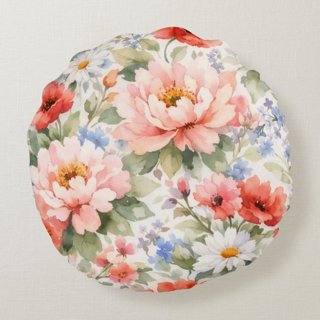Flowers Round Cushion (Back)
