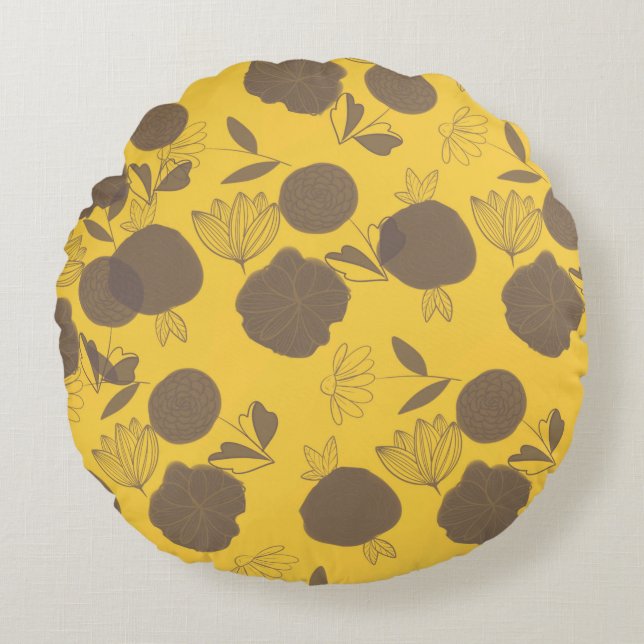 Flowers Round Cushion (Front)