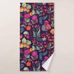 Flowers seamless pattern decorative vintage card i bath towel