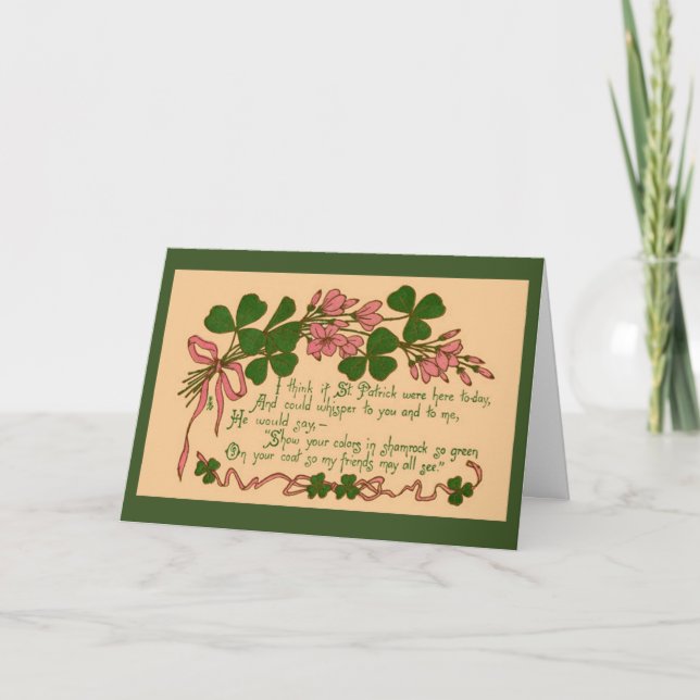 Flowers & Shamrocks - Card (Front)