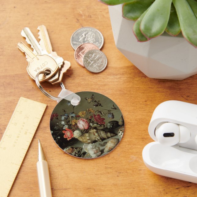 Flowers, Shells and Insects Balthasar van der Ast Key Ring (Desk)