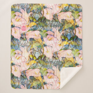 flowers  sherpa blanket