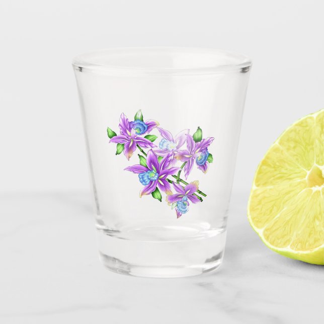 Flowers Shot Glass (Front)