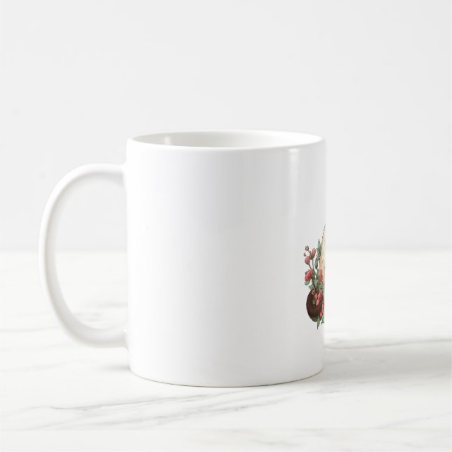 Flowers Siamese cat   Coffee Mug (Left)