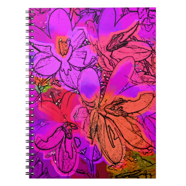 FLOWERS SPIRAL NOTEBOOK (Front)