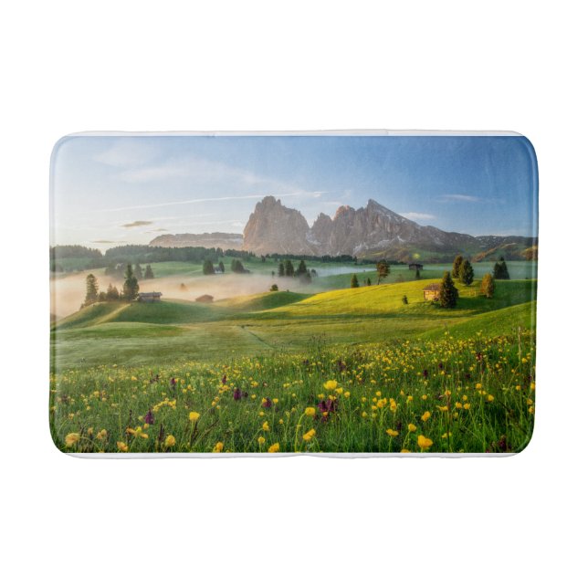 Flowers | Spring Alpe di Siusi Langkofel Bath Mat (Front)