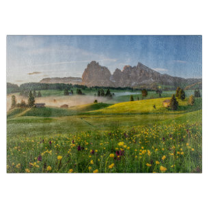 Flowers Spring Alpe di Siusi Langkofel Cutting Board
